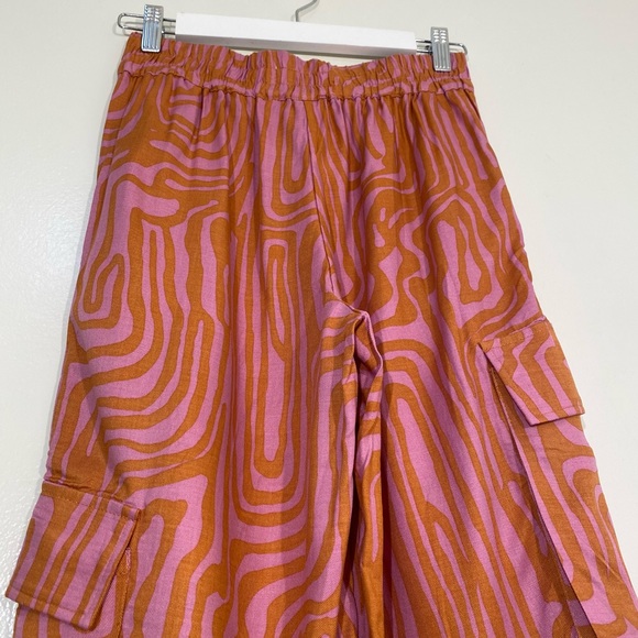 UO Purple Sophie Printed Pull On Pants size XS - Picture 10 of 12
